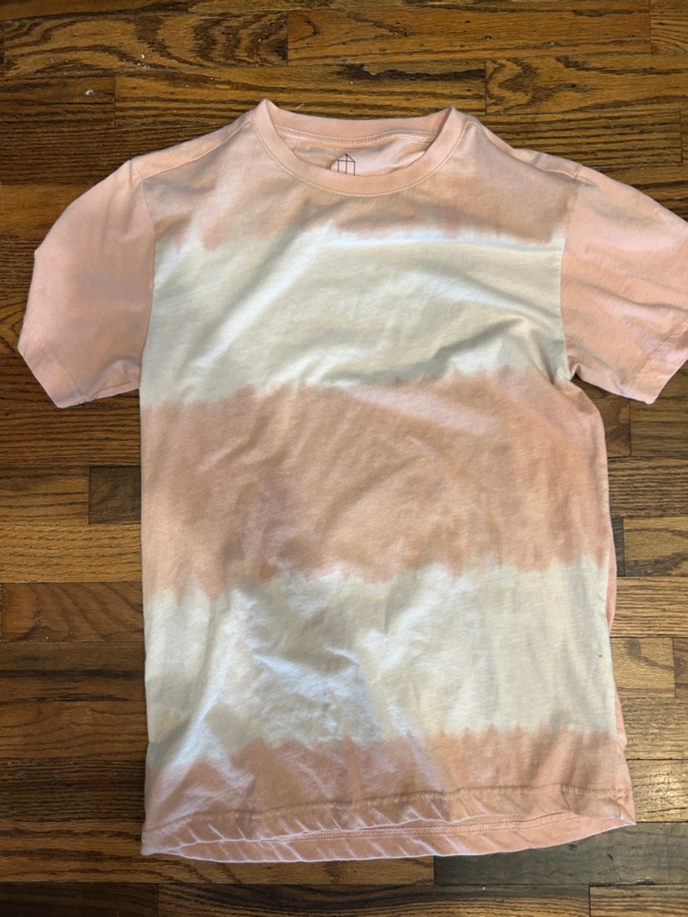 Original Use Women’s Pink & White Tie-Dye Short Sleeve Tee